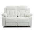 Glory Furniture Daria Faux Leather Reclining Loveseat in White