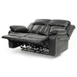 Glory Furniture Daria Faux Leather Reclining Loveseat in Black