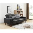 Glory Furniture Andrews Faux Leather Sleeper Sofa in Black