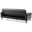 Glory Furniture Andrews Faux Leather Sleeper Sofa in Black