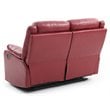 Glory Furniture Ward Faux Leather Double Reclining Loveseat in Red