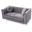 Glory Furniture Delray Velvet Loveseat in Gray