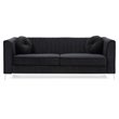 Glory Furniture Delray Velvet Sofa in Black