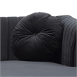 Glory Furniture Delray Velvet Sofa Chaise in Black