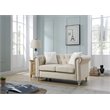 Glory Furniture Raisa Velvet Loveseat in Beige