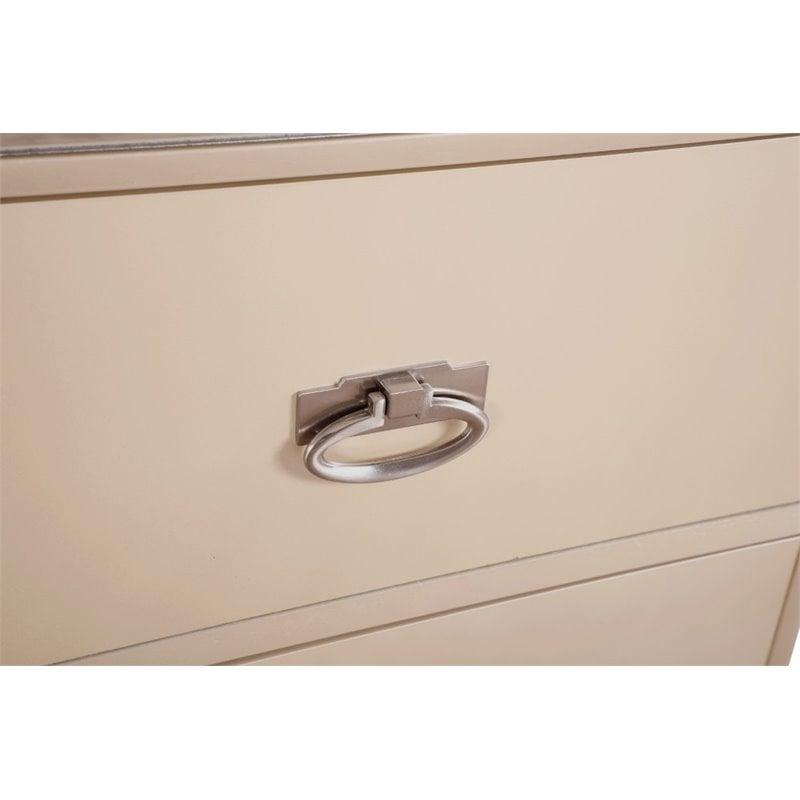 Glory Furniture Hollywood Hills 2 Drawer Nightstand in Pearl