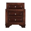 Glory Furniture LaVita 3 Drawer Nightstand in Cappuccino