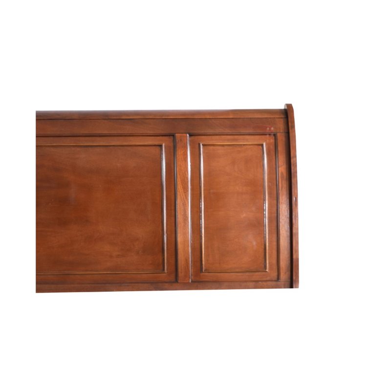 Glory Furniture Meade Transitional Wood Sleigh Full Bed in Cherry