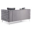 Glory Furniture Paige Velvet Loveseat in Gray