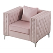 Glory Furniture Paige Velvet Chair in Pink