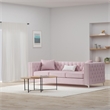 Glory Furniture Paige Velvet Sofa in Pink