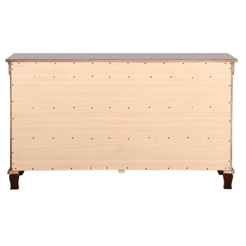 Glory Furniture Triton 8-Drawers Bedroom Dresser in Cappuccino