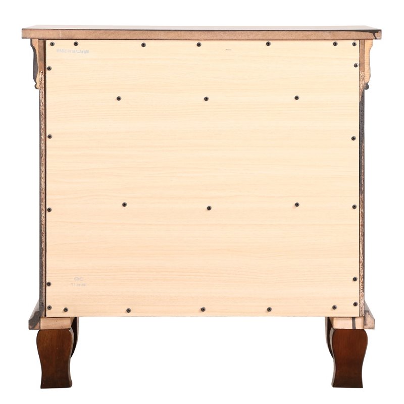 Glory Furniture Triton 2 Drawer Nightstand in Cappuccino