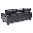 Glory Furniture Gallant Faux Leather Sofa in Black