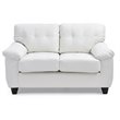Glory Furniture Gallant Faux Leather Loveseat in White