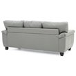 Glory Furniture Gallant Faux Leather Sofa in Gray