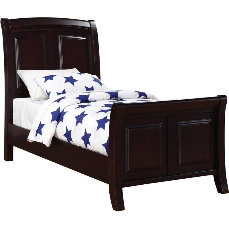 Glory Furniture Ashford Twin Panel Bed in Cappuccino