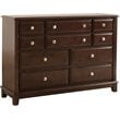 Glory Furniture Ashford 10 Drawer Dresser in Cappuccino