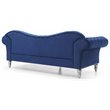 Glory Furniture Wilshire Traditional Sofa in Blue Velvet