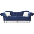 Glory Furniture Wilshire Traditional Sofa in Blue Velvet
