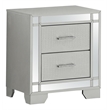 Glory Furniture  2 Drawer Nightstand  Silver Champagne