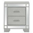Glory Furniture  2 Drawer Nightstand  Silver Champagne