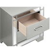 Glory Furniture  2 Drawer Nightstand  Silver Champagne