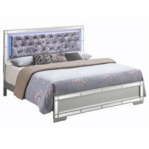 Glory Furniture  Queen Size Bed  Silver Champagne