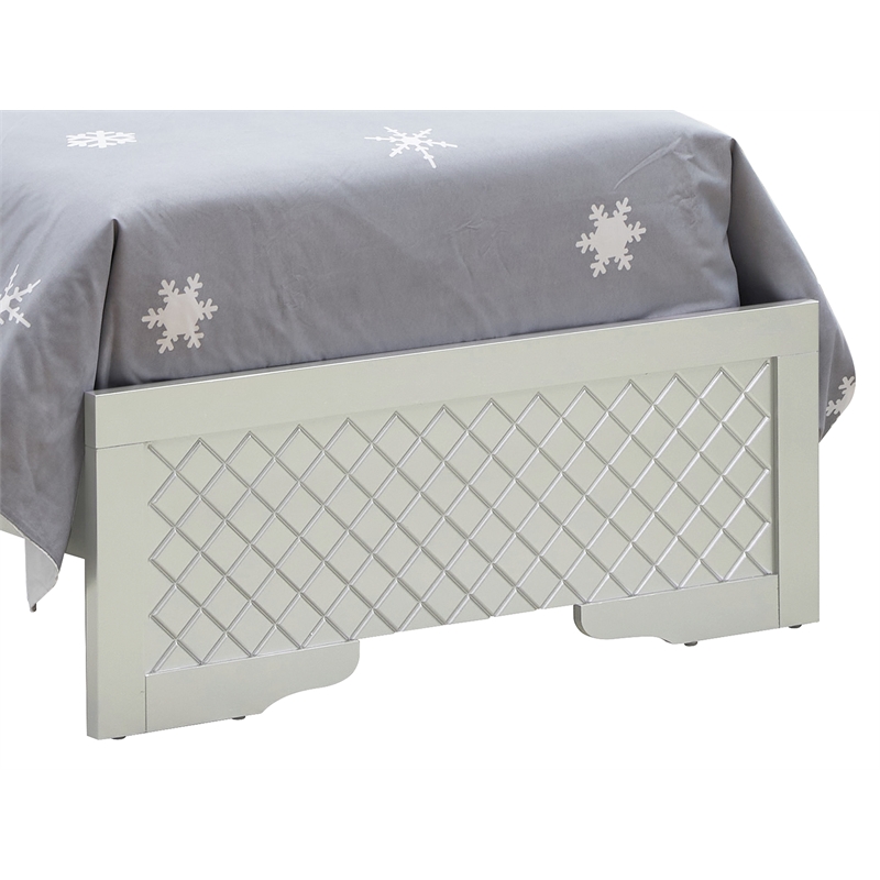 Glory Furniture Verona Wood Twin Size Bed Silver Champagne