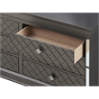 Glory Furniture Verona Wood 6 Drawer Dresser in Charcoal