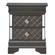 Glory Furniture Verona Wood 2 Drawer Nightstand in Charcoal