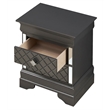 Glory Furniture Verona Wood 2 Drawer Nightstand in Charcoal