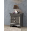Glory Furniture Verona Wood 2 Drawer Nightstand in Charcoal