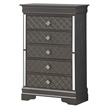 Glory Furniture Verona 5-Drawers Bedroom Chest in Charcoal