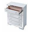 Glory Furniture Hollywood Hills 5-Drawers Bedroom Chest in White
