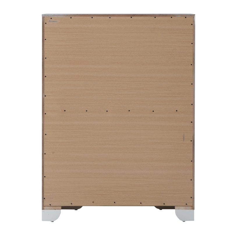 Glory Furniture Hollywood Hills 5-Drawers Bedroom Chest in White