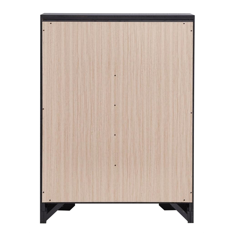 Glory Furniture Liverpool 5-Drawers Bedroom Chest in Black