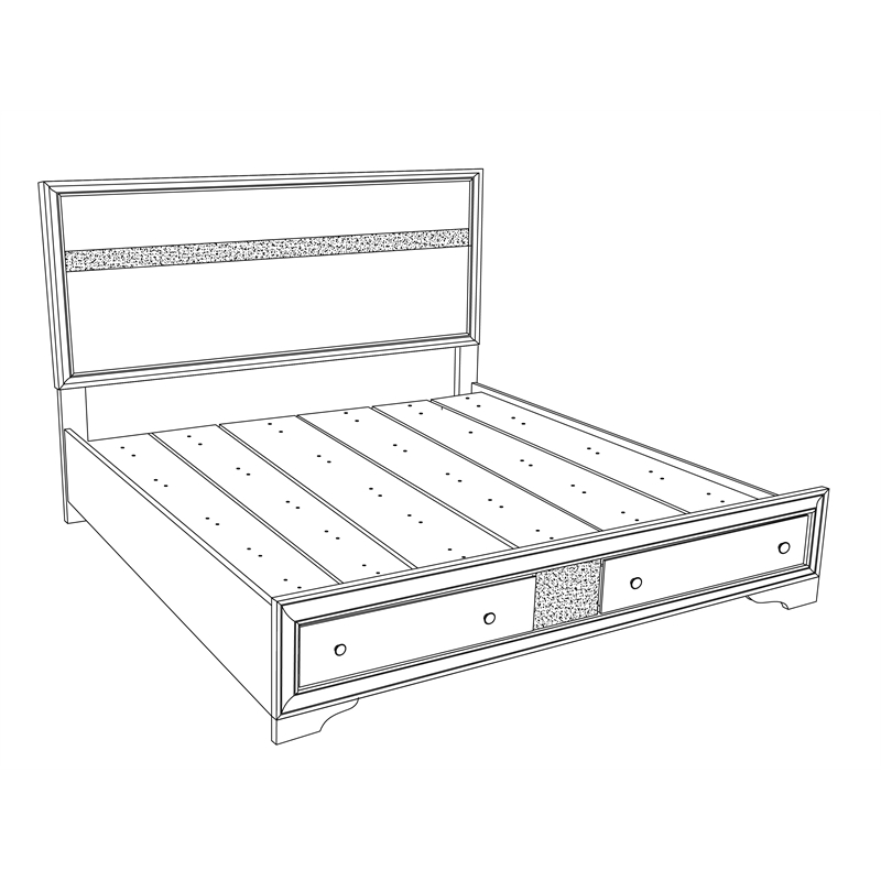 Glory Furniture Madrid G02390B-FB Full Bed White Finished Wood
