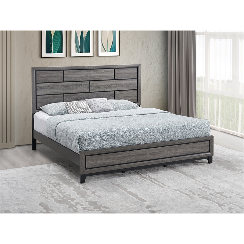 Glory Furniture Glasgow G04305A-KB King Bed  Gray