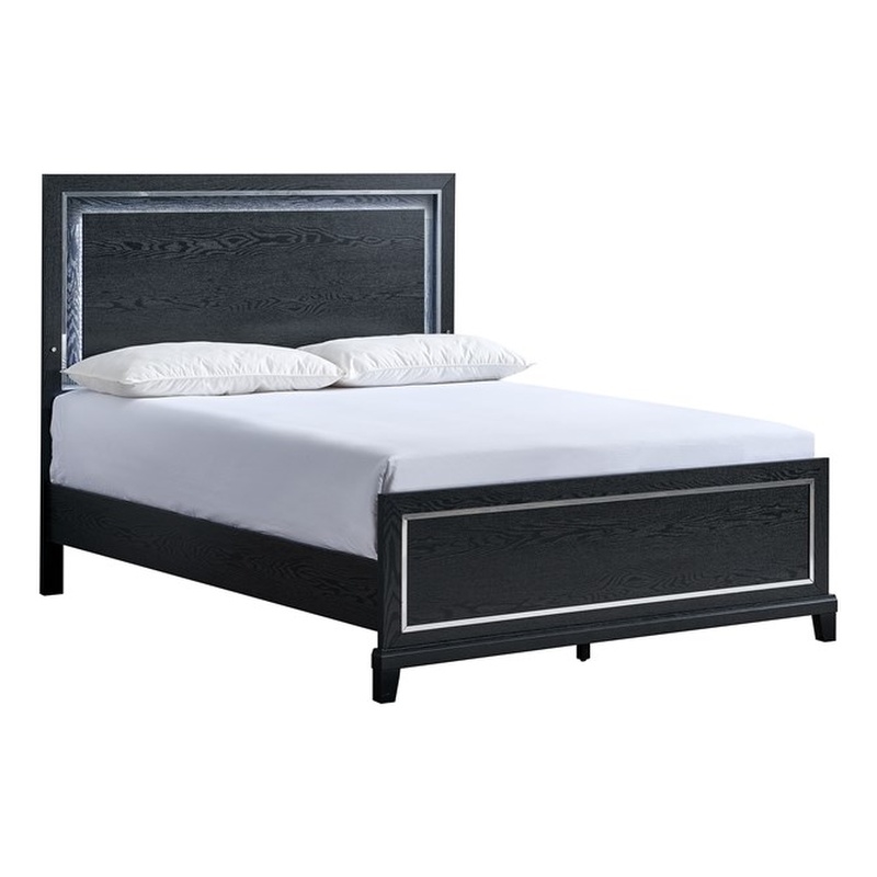 Glory Furniture Livingston G02850A-QB Queen Panel Bed Black