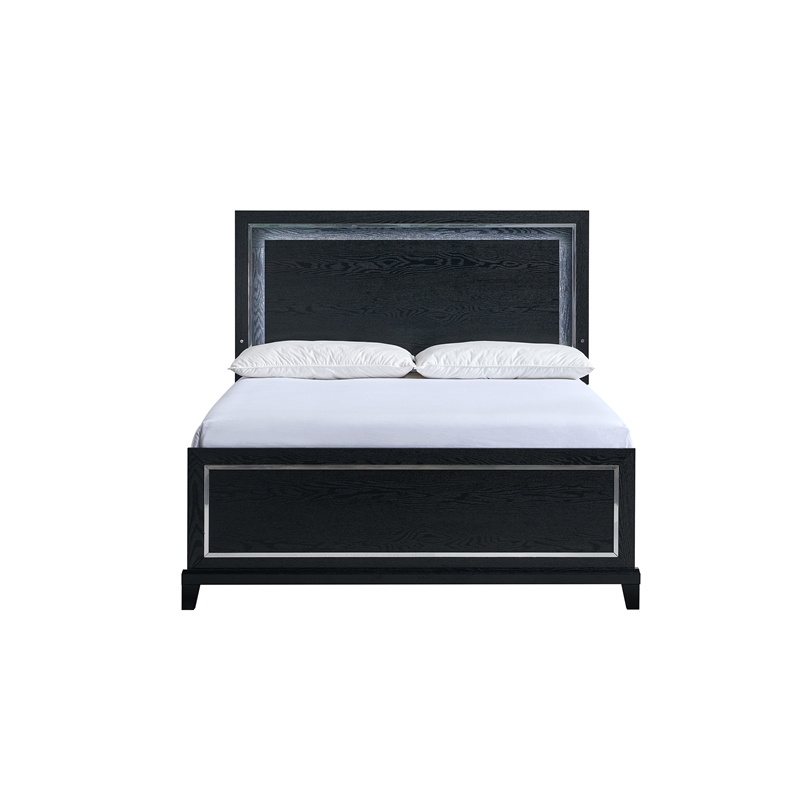 Glory Furniture Livingston G02850A-QB Queen Panel Bed Black