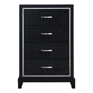 Glory Furniture Livingston G02850-CH 4 Drawer Chest Black
