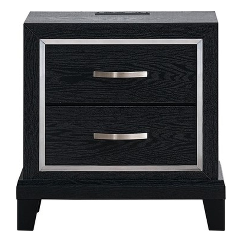 Glory Furniture Livingston G02850-N  2 Drawer NS With Power Black