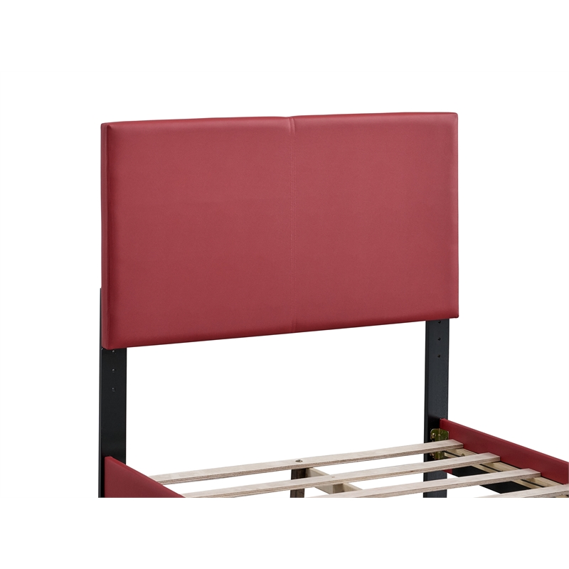 Glory Furniture Baron G00705-TB-UP   RED Modern Faux Leather Platform Bed