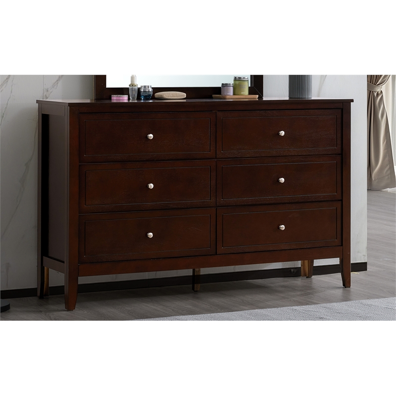 Glory Furniture Daniel G1312-D-25 6 Drawer Dresser - Cappuccino
