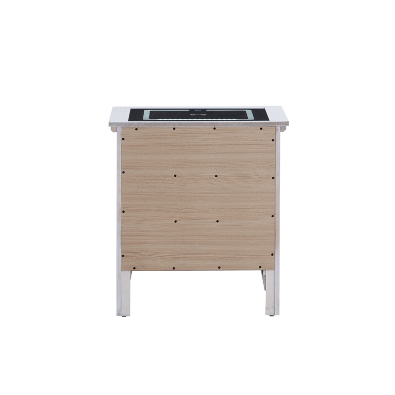 Glory Furn Hammond G5490-N2-SMART  3 Dr Power Nightstand w Speakers White