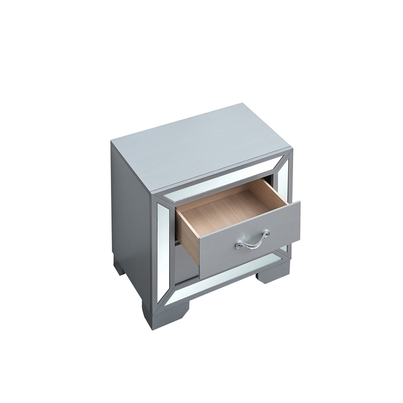 Glory Furniture Murry G004800-N Contemporary Nightstand  Silver