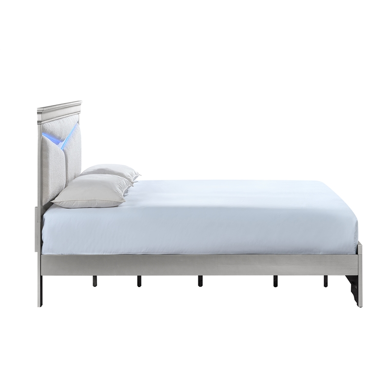Glory Furniture Lorana G6500G-KB5 King  Bed  Silver Champagne