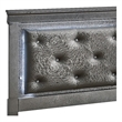 Glory Furniture Lorana Faux Leather Upholstered Twin Storage Bed Gunmetal Gray