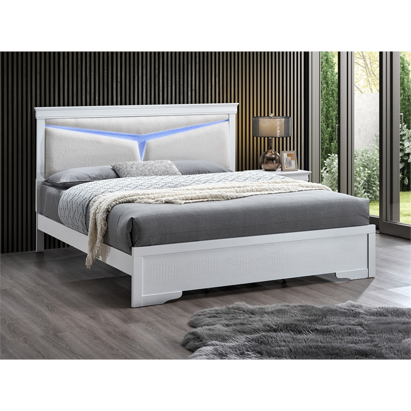 Glory Furniture Lorana G6590G-KB5 King Bed  Sparkling White